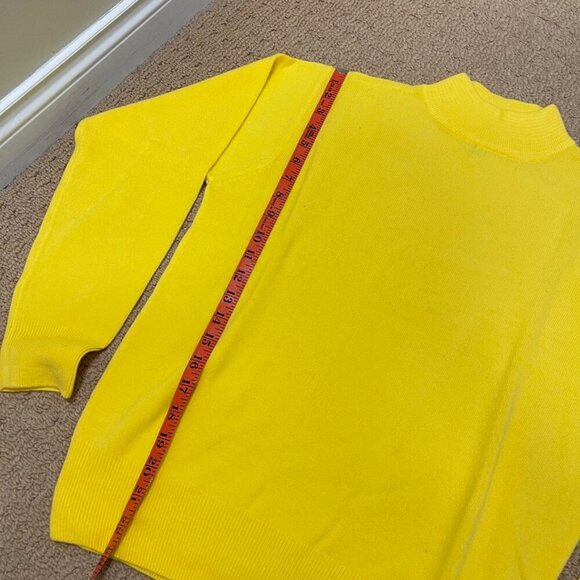 NWOT Vintage Gianni Dolce Mock Neck Sweater Yellow - Picture 12 of 12